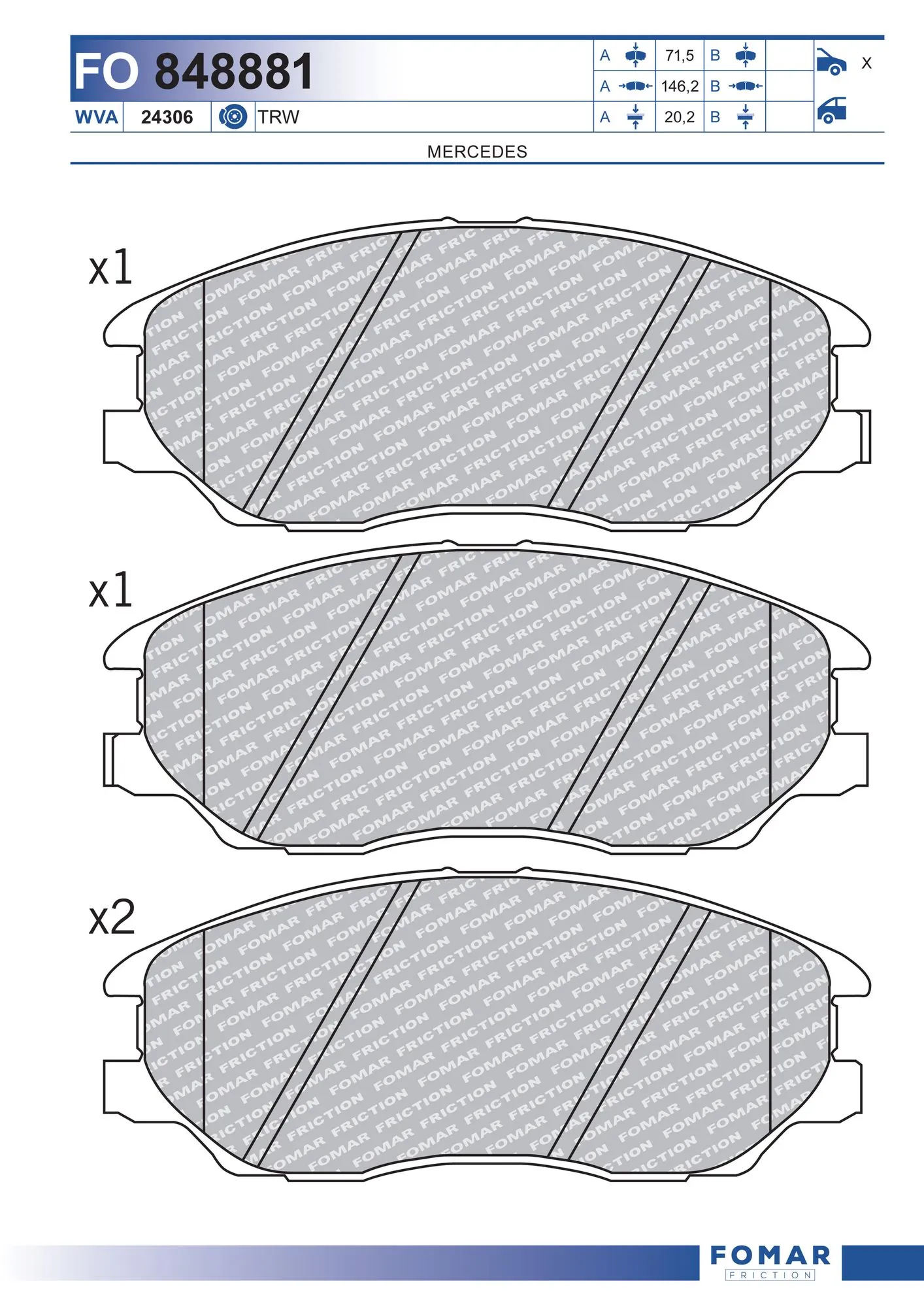 Brake Pad Set, disc brake
